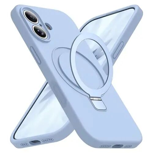 SKYLMW Compatible with iPhone 17 Case with Magnetic Invisible Stand Compatible with Mag-Safe Military Drop Tested Shockproof Silicone iPhone 17 Phone Cases for Women Men 6.3