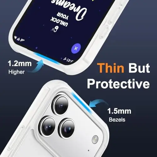 SKYLMW Compatible with iPhone 17 Pro Case with Invisible Magnetic O-Ring Stand Military-Grade Phone Case for iPhone 17 Pro 6.3
