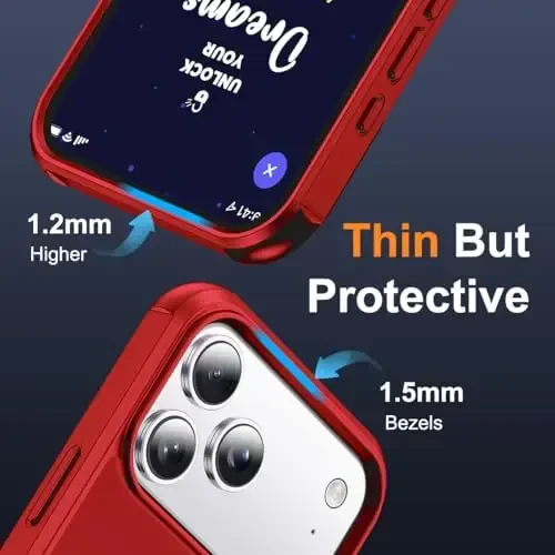 SKYLMW Compatible with iPhone 17 Pro Max Case with Invisible Magnetic O-Ring Stand Military-Grade Phone Case for iPhone 17 ProMax 6.9