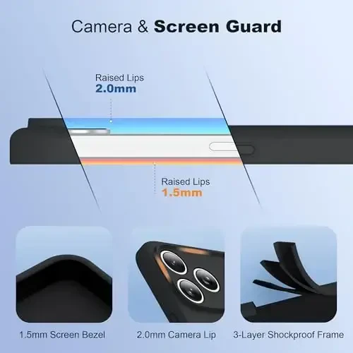 SKYLMW iPhone 17 uchun g'ilof, magnitli ko'rinmas stend bilan mos, Mag-Safe harbiycha sinovdan o'tgan zarbaga chidamli silikon iPhone 17 ayollar va erkaklar uchun telefon g'ilofi 6.3