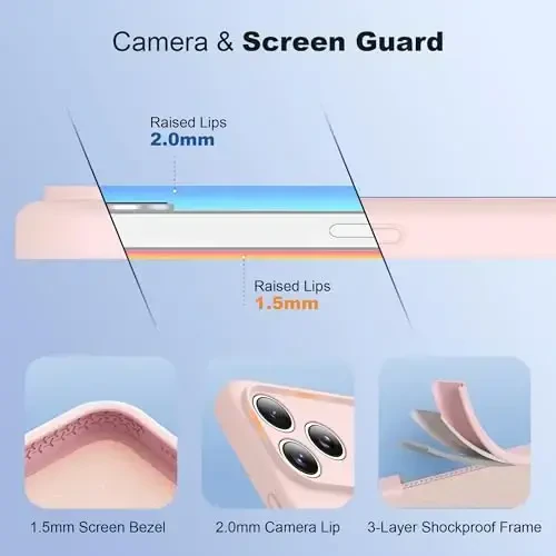 SKYLMW iPhone 17 uchun g‘ilof, magnitli ko‘rinmas tirgak bilan, Mag-Safe harbiy sinovdan o‘tgan zarbga chidamli silikon iPhone 17 telefon g‘iloflari ayollar va erkaklar uchun 6.3