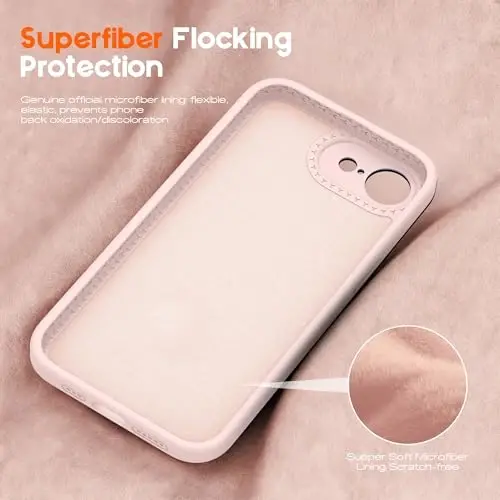 SKYLMW Compatible with iPhone 17E Case with Magnetic Invisible Stand [Compatible with Mag-Safe][Cute Aesthetic Striped Pattern] Silicone 17E Phone Case for Women Men 6.1