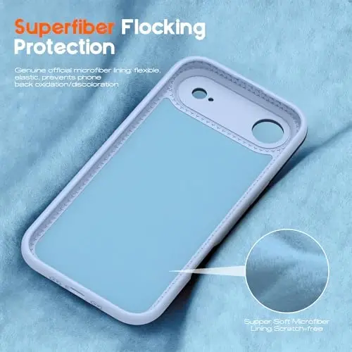SKYLMW iPhone Air Keysi Magnitli Ko'rinmas Tayanch Bilan Mos Keladi [Mag-Safe Bilan Mos Keladi][Yoqimli Estetik Chiziqli Naqsh] Ayollar va Erkaklar uchun Silikon 17 Air Telefon Keysi 6.5