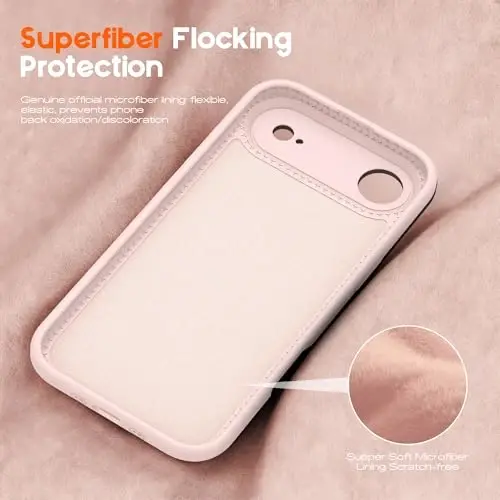 SKYLMW Magnetic Invisible Stand-li iPhone Air G'ilofiga mos [Mag-Safe bilan mos keladi][Yoqimli estetik chiziqli naqsh] Ayollar va erkaklar uchun silikon 17 Air telefon g'ilofi 6,5
