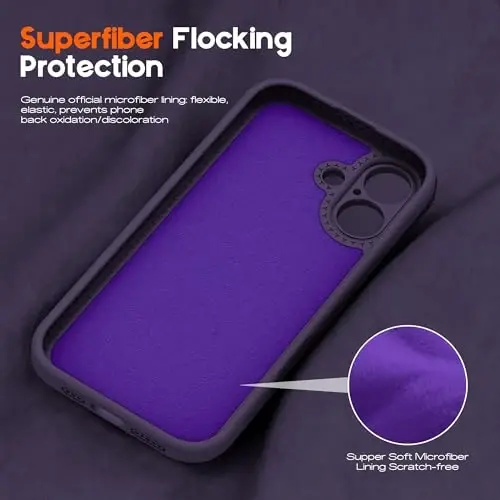 SKYLMW Compatible with iPhone 16 Plus Case with Magnetic Invisible Stand [Compatible with Mag-Safe][Cute Aesthetic Striped Pattern] Silicone 16 Plus Phone Case for Women Men 6.7