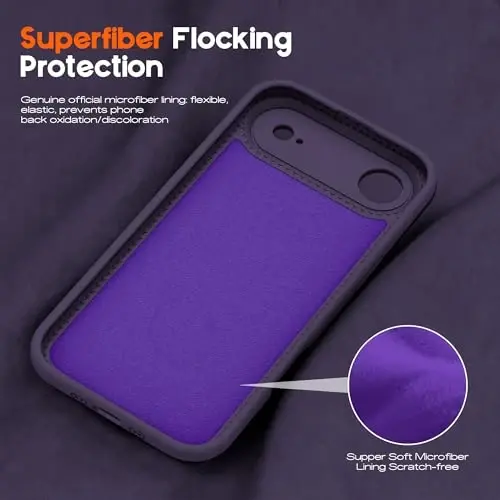 SKYLMW Совместимый чехол для iPhone Air с магнитной невидимой подставкой [Совместимо с Mag-Safe] [Милый эстетичный полосатый узор] Силиконовый чехол для телефона 17 Air для женщин и мужчин, 6,5 дюйма, фиолетовый/розовый - 5