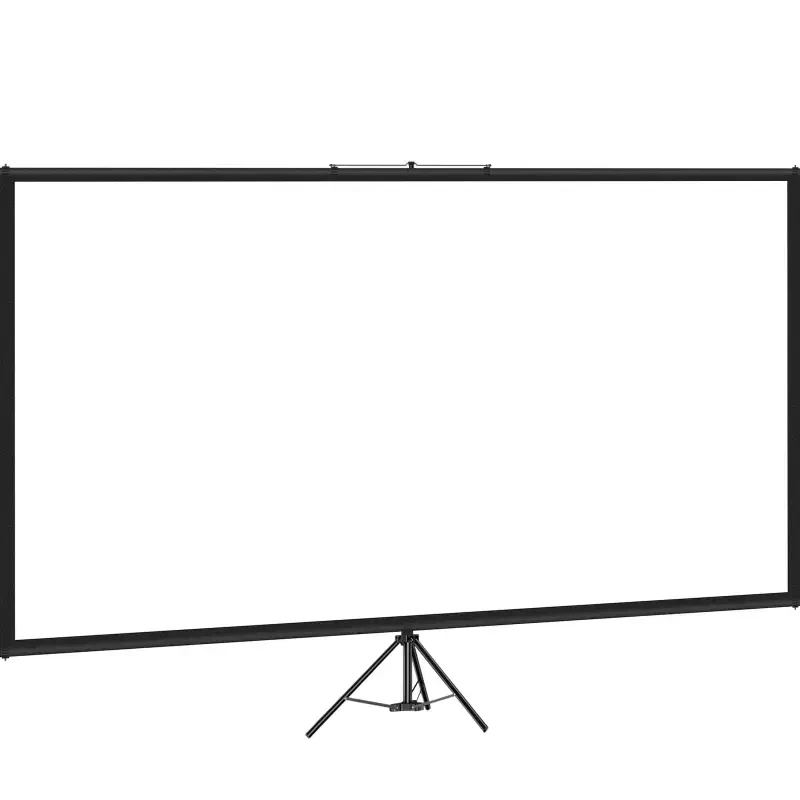 SKYSHALO Tripod Projector Screen with Stand 110inch 16: 9 4K HD Projection Screen Stand Wrinkle-Free Height Adjustable Portable Screen for Projector Indoor & Outdoor for Movie, Home Cinema, Gaming - 8