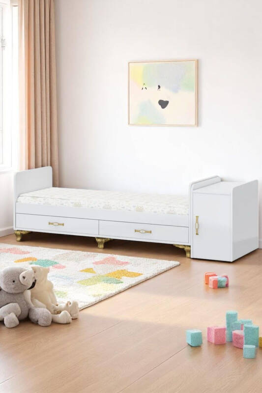 Sleep Set, Bedded, MDF Headboard, Co-sleeper, With Cupboards, With Drawers, Growing, Rocking Cradle - 3