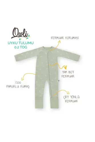 Sleeping Bag 0.2 Tog Leaves - OWLI (1)