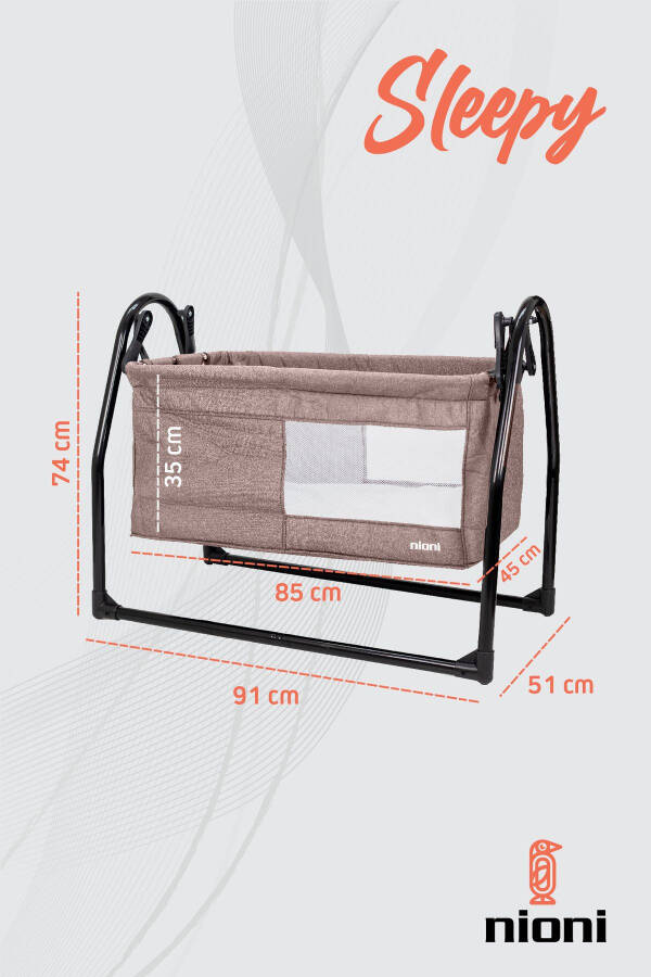 Sleepy Rocking Cradle with Inner Mattress Included - 3