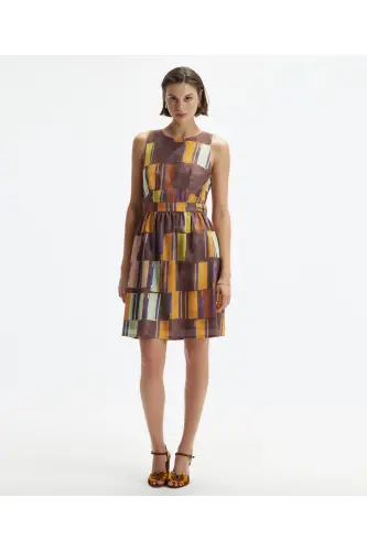 Sleeveless Bicycle Neck Back Window Detailed Belted Dress - 1