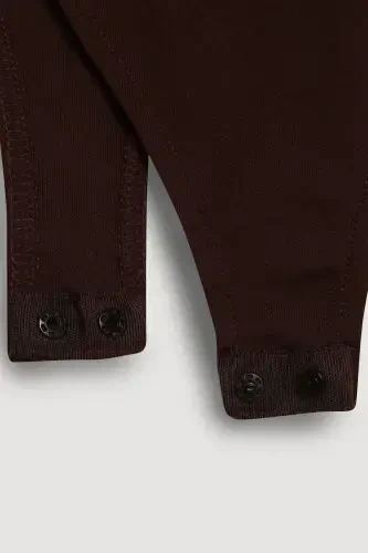 Sleeveless Bodysuit Dark Brown-Dark Brown - QUZU (1)