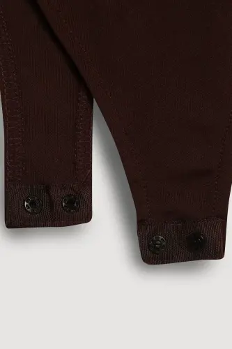 Sleeveless Bodysuit Dark Brown-Dark Brown - QUZU (1)