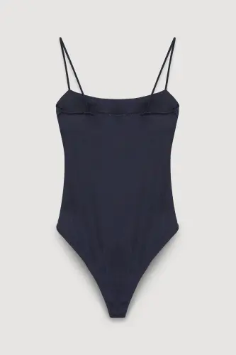 Sleeveless Bodysuit Navy-Navy - 3