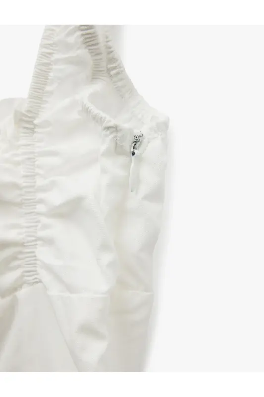 Sleeveless Buttoned Cotton U-Neck Long Dress - 6