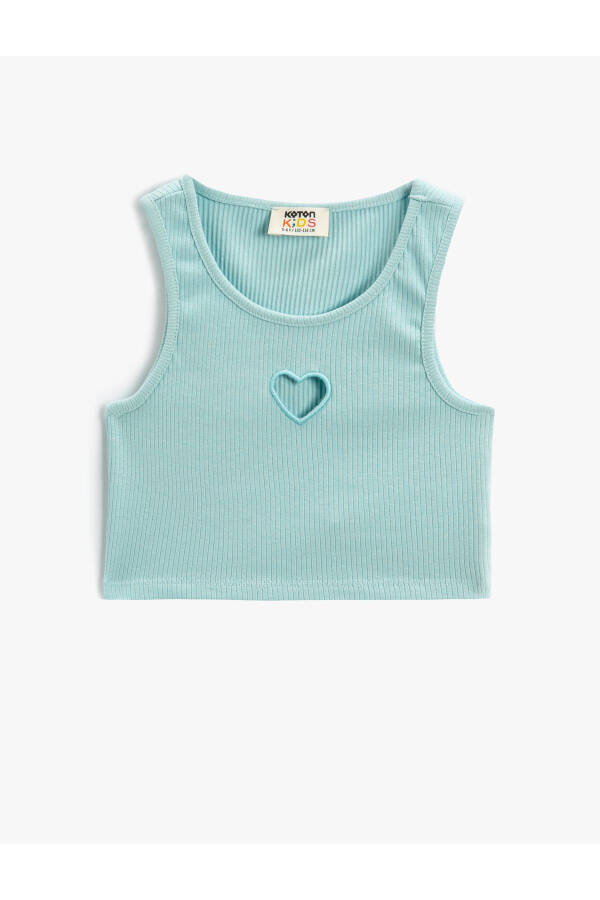 Sleeveless, cotton, ribbed crop top - 4