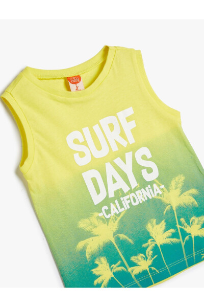 Sleeveless cotton tank top, surfing theme - 6