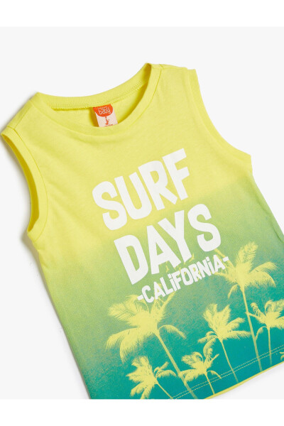 Sleeveless cotton tank top, surfing theme - 3