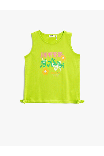 Sleeveless cotton tank top with bow detail - 4