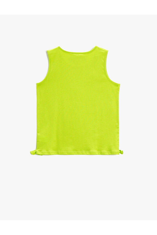 Sleeveless cotton tank top with bow detail - 2