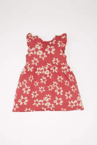 Sleeveless Dress with Baby Girl Design, Terracotta - DEFACTO (1)