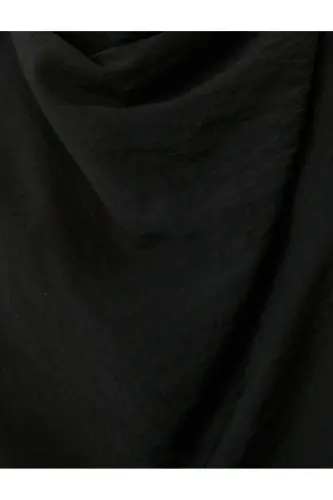 Sleeveless Flowy Cowl Neck Viscose Blouse-Black - 6