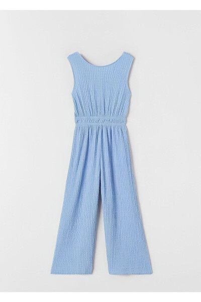 Sleeveless Jumpsuit for Girls with Window Detail on the Back - 6