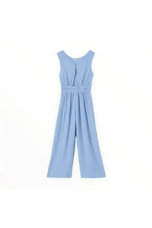 Sleeveless Jumpsuit for Girls with Window Detail on the Back - 7