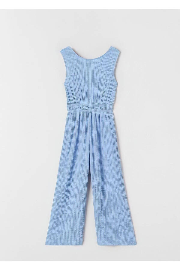 Sleeveless Jumpsuit for Girls with Window Detail on the Back - 1