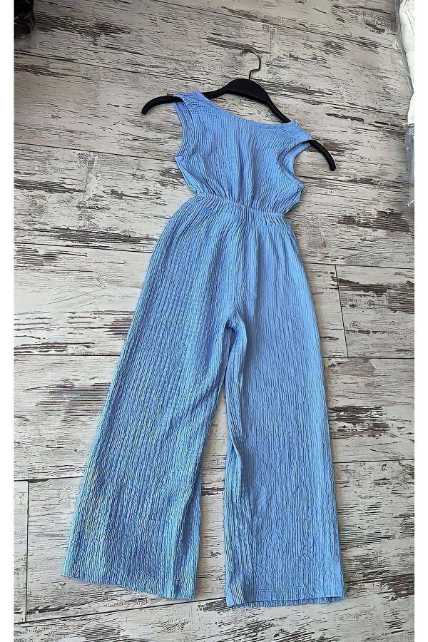 Sleeveless Jumpsuit for Girls with Window Detail on the Back - 4