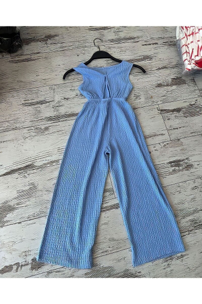 Sleeveless Jumpsuit for Girls with Window Detail on the Back - 5