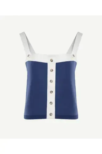 Sleeveless Knit Blouse - 5