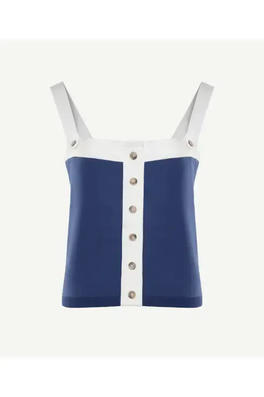 Sleeveless Knit Blouse - 5