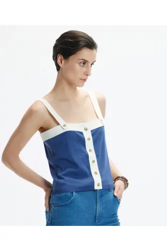 Sleeveless Knit Blouse - INDIGO - YARGICI (1)