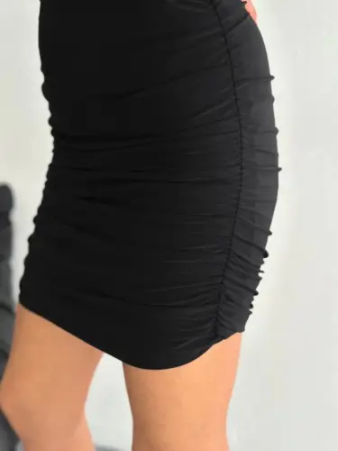 Sleeveless Mini Dress - Black - BÜYÜKBEDENIZ (1)
