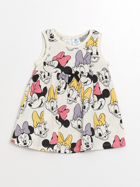 Sleeveless Minnie Mouse Printed Baby Girl Dress with Bike Neckline 2 Pack - 9