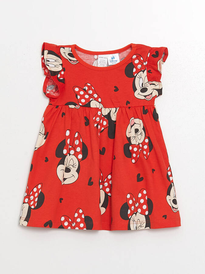 Sleeveless Minnie Mouse Printed Baby Girl Dress with Bike Neckline 2 Pack - 2