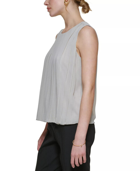 Sleeveless Pleated Blouse Khaki - 5