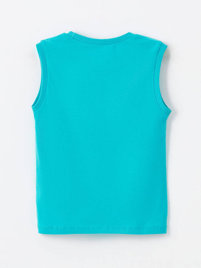 Sleeveless Printed Baby Boy Tank Top with Round Neck - 4