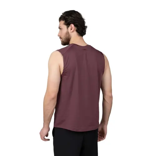 Sleeveless T-shirt - BURGUNDY - 3