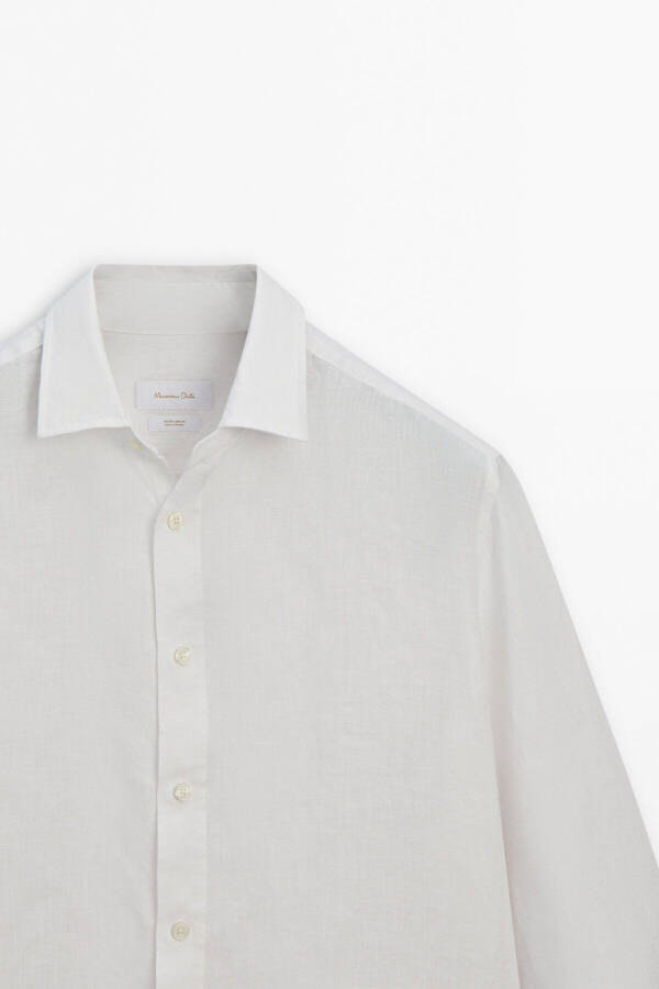 Slim Fit 100% Linen Shirt - 6