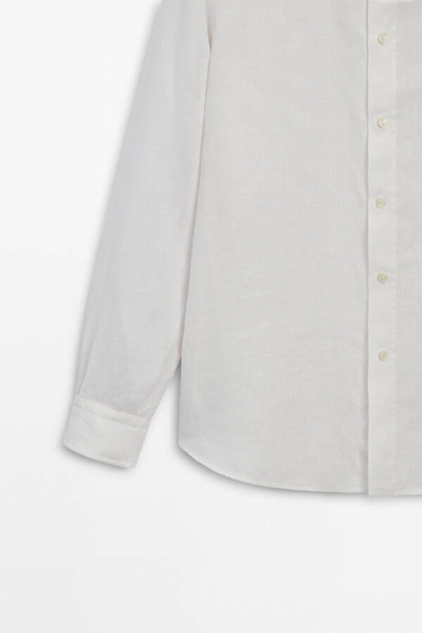 Slim Fit 100% Linen Shirt - 8