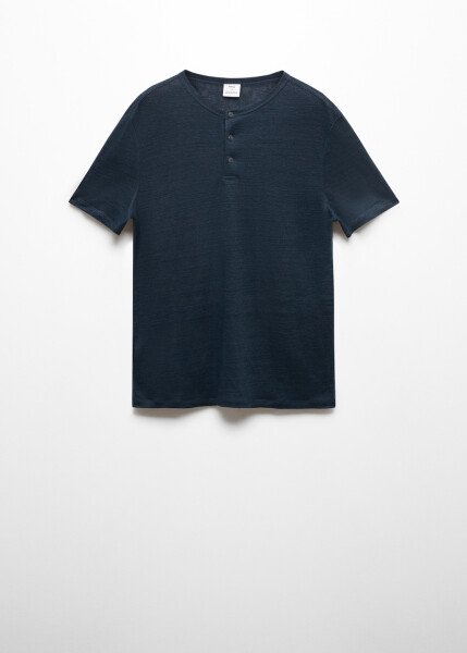 Slim fit 100% linen t-shirt - 2