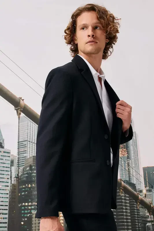 Slim Fit Astarli Blazer Ko'ylagi Z8053az23au - 1