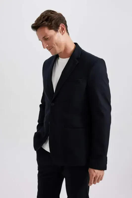 Slim Fit Astarli Blazer Ko'ylagi Z8053az23au - 7