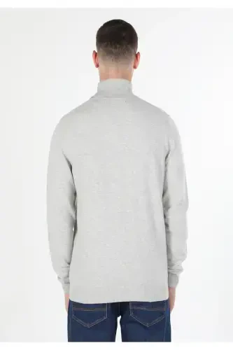 Slim Fit Balikci Erkek Gri Taş Kazak Cl1023624-q1.v2_STM - 2