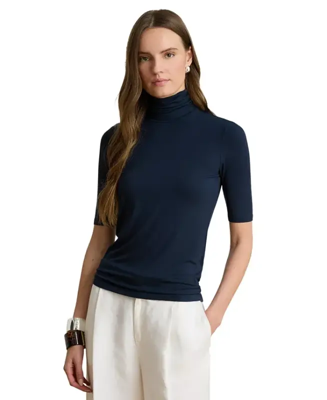 Slim-Fit Balıkçı Yaka-Lauren Lacivert - 1