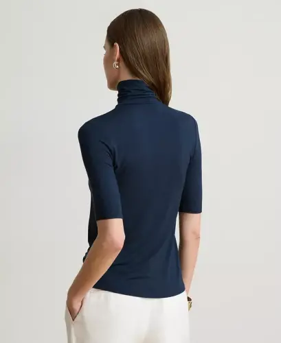 Slim-Fit Balıkçı Yaka-Lauren Lacivert - 4