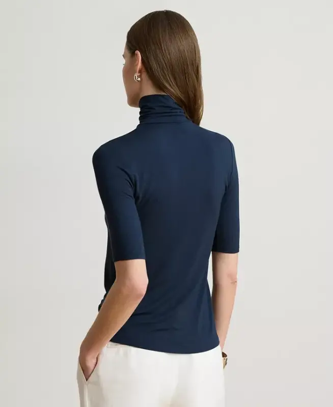 Slim-Fit Balıkçı Yaka-Lauren Lacivert - 4