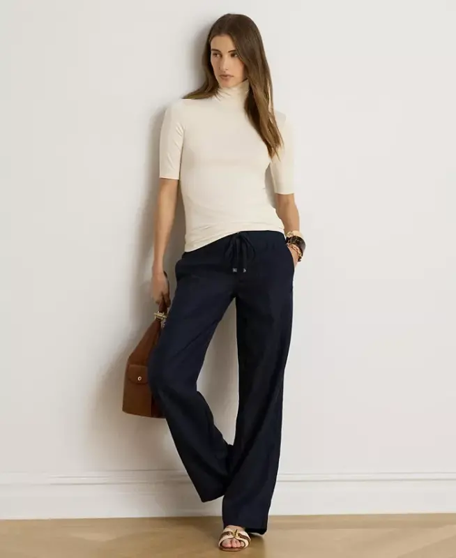 Slim-Fit Balıkçı Yaka-Lauren Lacivert - 12